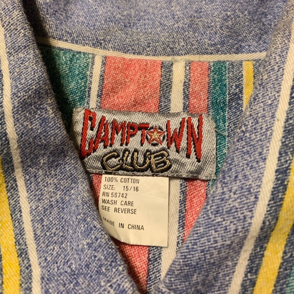 Vintage Cropped Striped Denim Vest - Picture 2 of 3